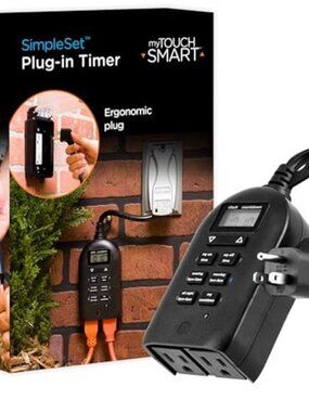 Indoor/Outdoor Weather Resistant Digital Plug-in Timer, Custom Presets